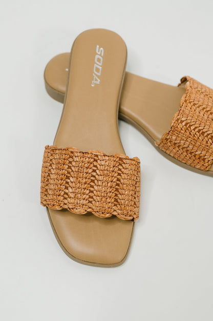 Soda • Screen Woven Square Toe Sandal