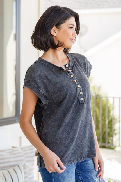 Jodifl • She's Alright Mineral Wash Sleeveless Henley
