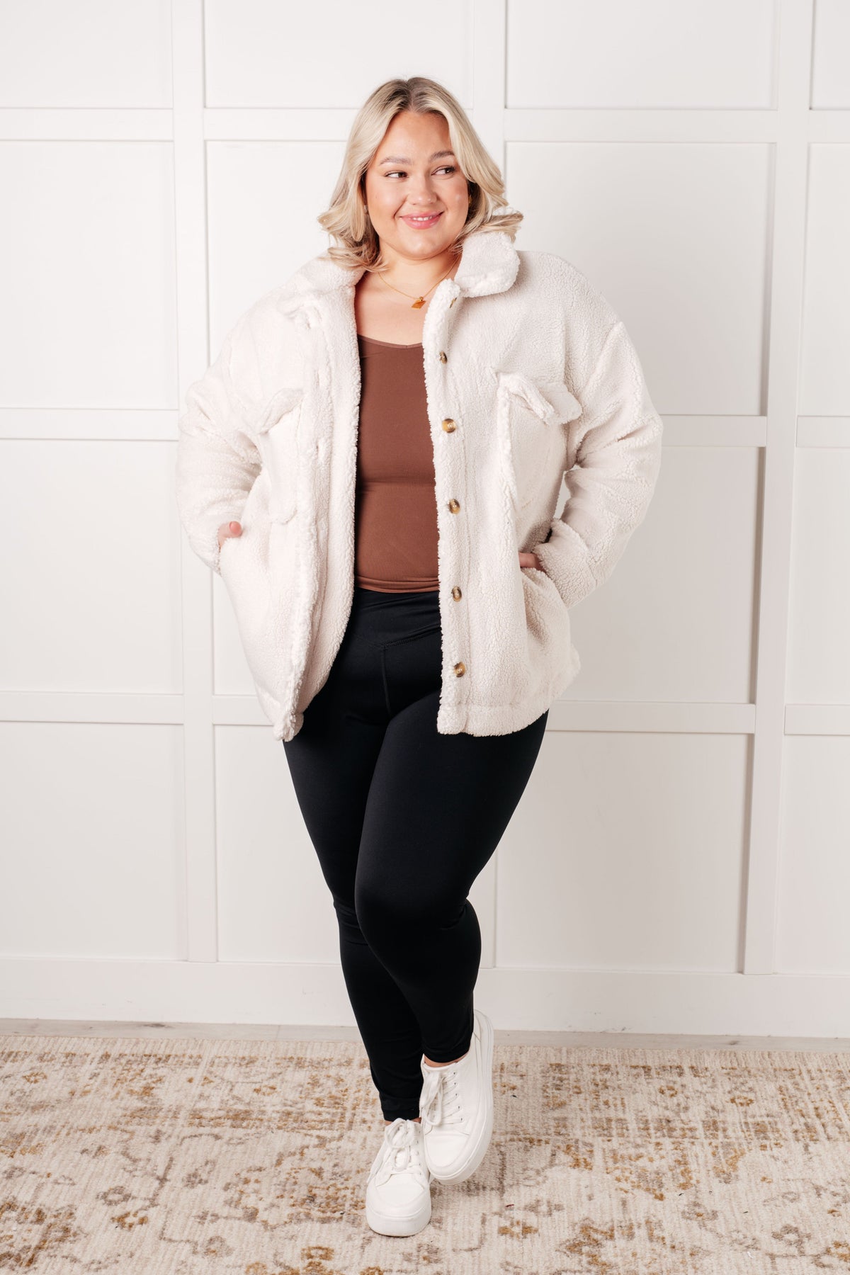 Jodifl • Shrouded in Sherpa Coat in White