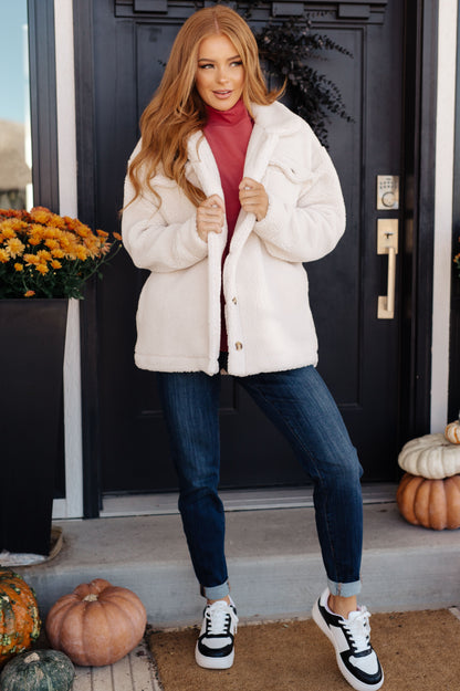 Jodifl • Shrouded in Sherpa Coat in White
