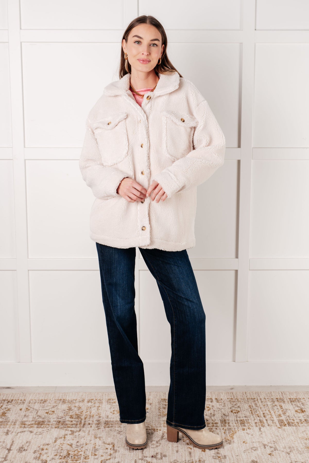 Jodifl • Shrouded in Sherpa Coat in White