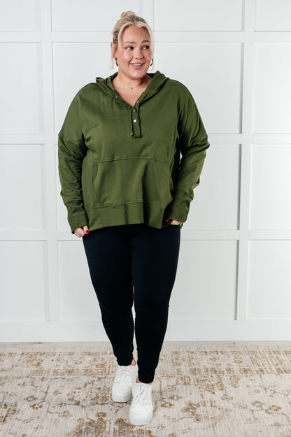 Haptics • 100% Cotton • Simple Snug Snap Hooded Pullover