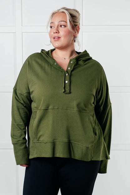 Haptics • 100% Cotton • Simple Snug Snap Hooded Pullover