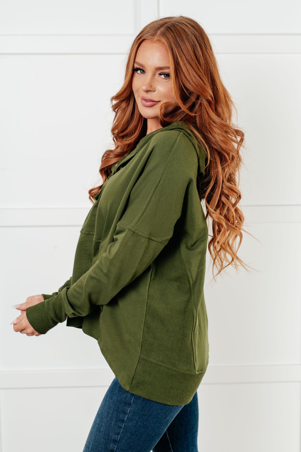 Haptics • 100% Cotton • Simple Snug Snap Hooded Pullover