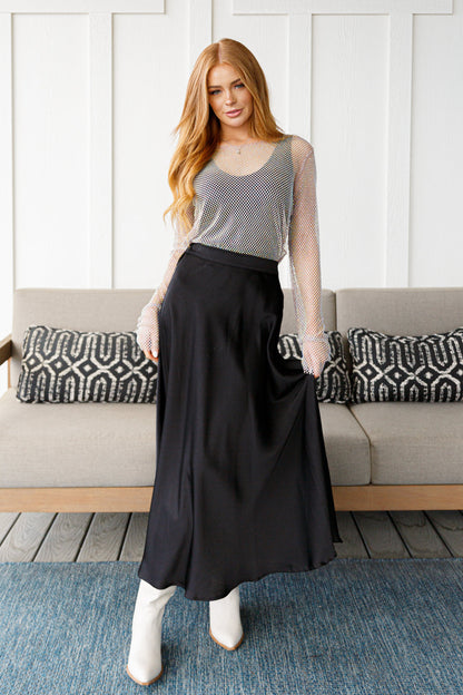 Jodifl • Timeless Tale Maxi Skirt in Black