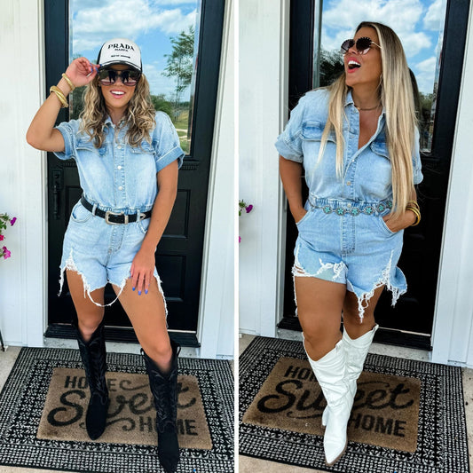 Randi • Denim Romper