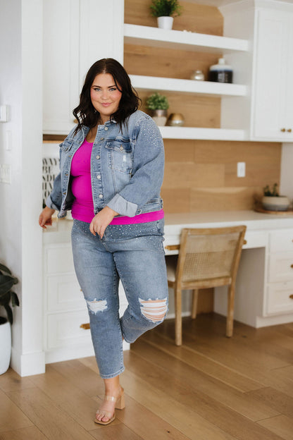 Judy Blue • Reese Rhinestone Slim Fit Jeans