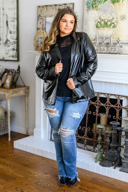 Jodifl • Streets of Dublin Faux Leather Blazer