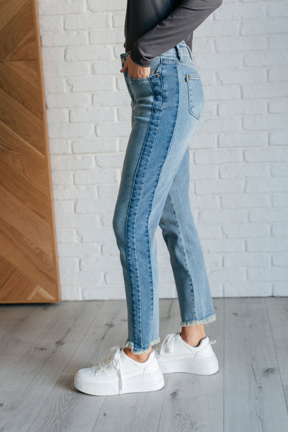 Judy Blue • Susan • High Rise Side Panel Detail Slim Jeans
