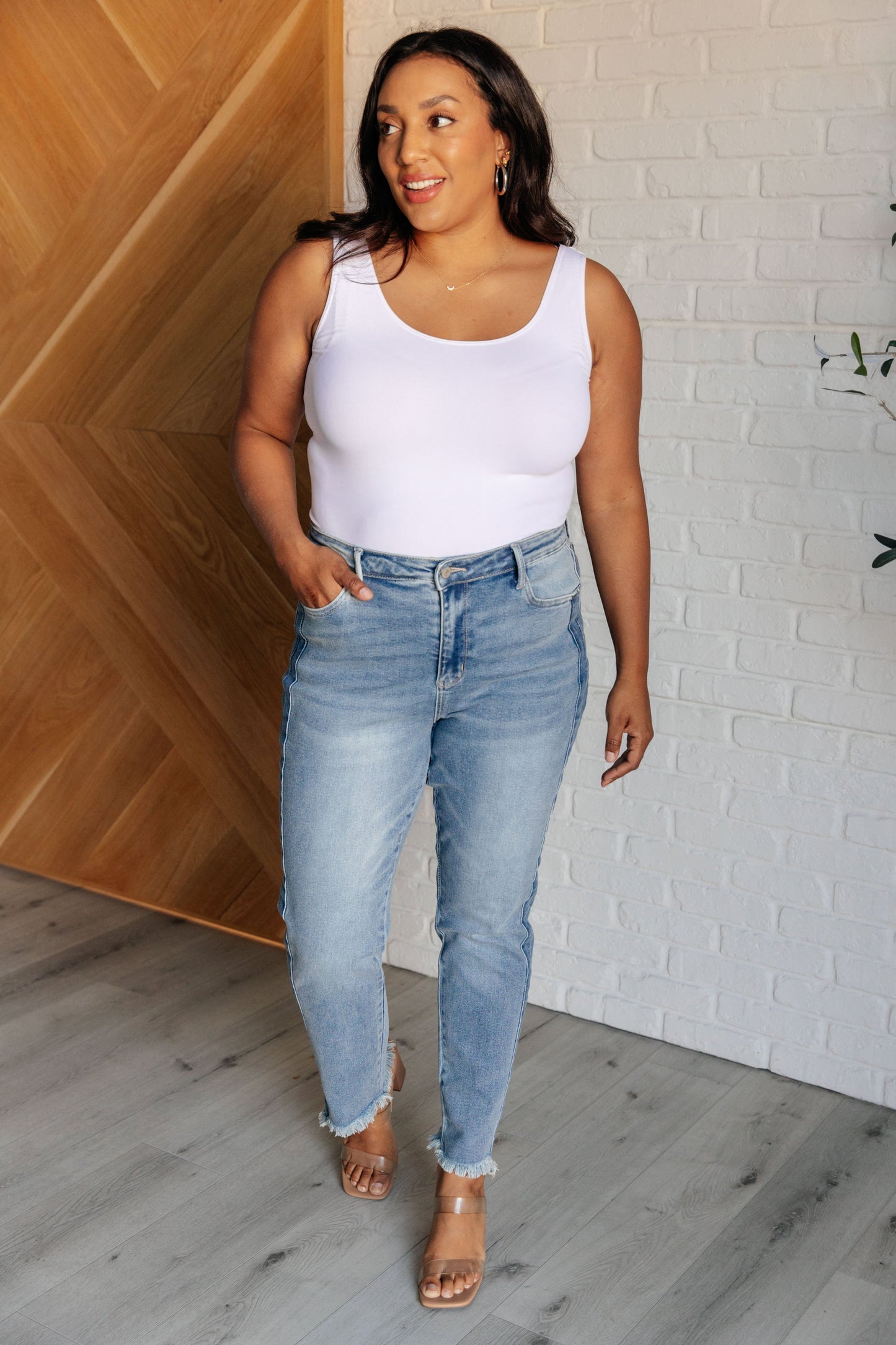 Judy Blue • Susan • High Rise Side Panel Detail Slim Jeans