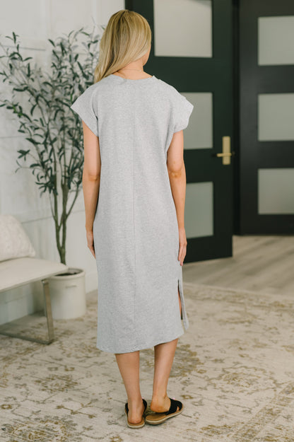 Zenana • Sweet Like That Casual Dress in Heather Grey