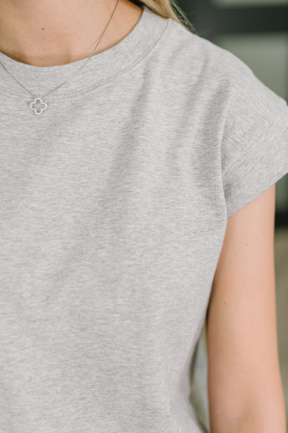 Zenana • Sweet Like That Casual Dress in Heather Grey