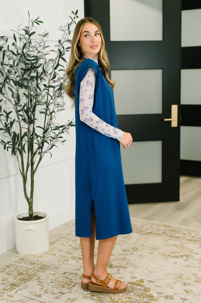 Zenana • Sweet Like That Casual Dress in Light Navy