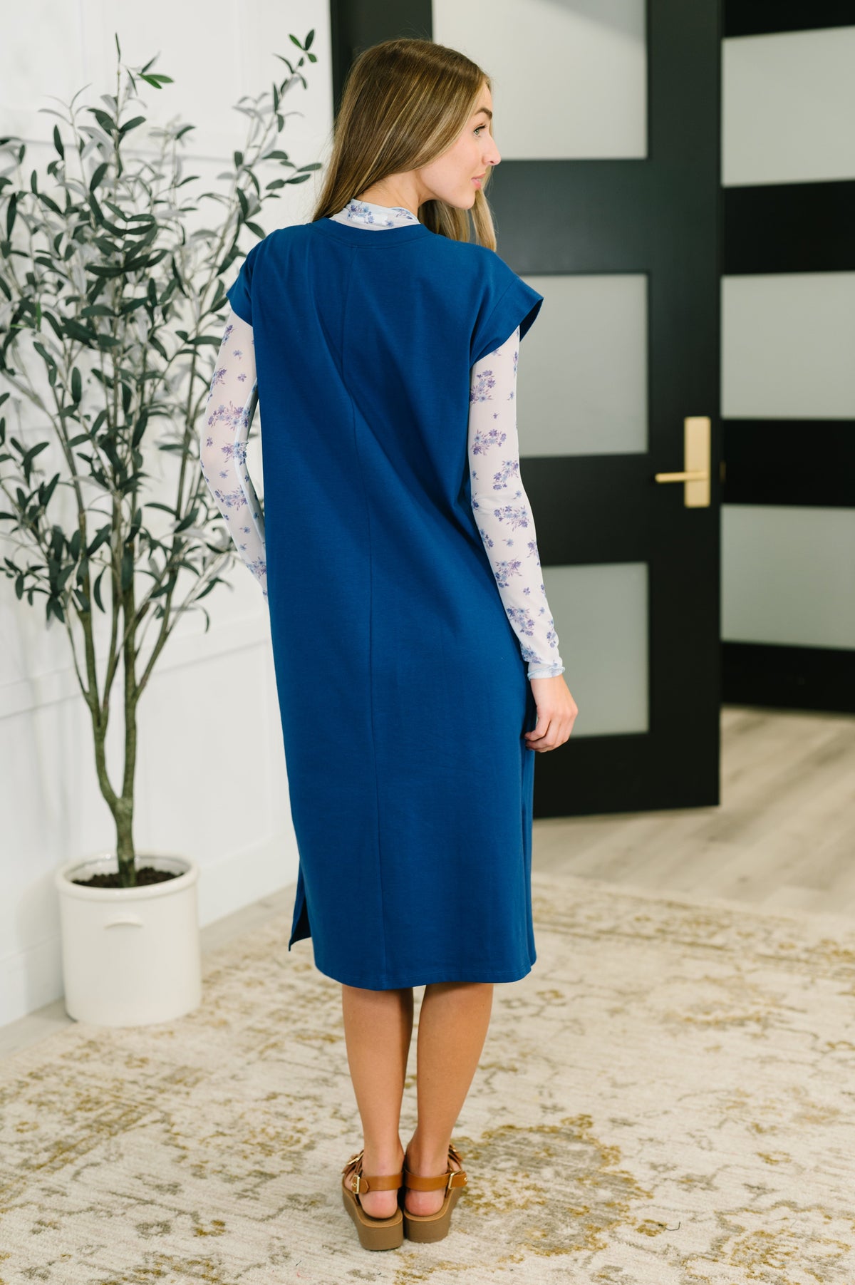 Zenana • Sweet Like That Casual Dress in Light Navy