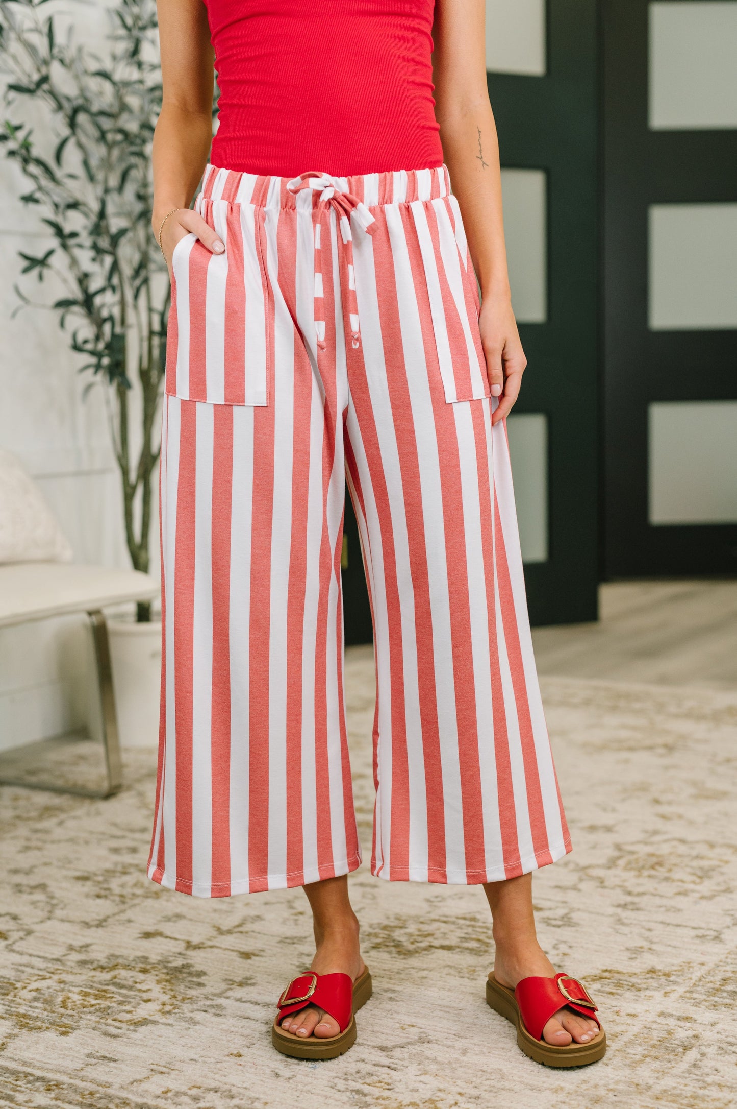 Haptics • Take Your Time High Waisted Wide Leg Bottoms