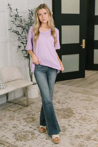 Dear Scarlett • 100% Cotton • Thanks To You • Relaxed Tee in Lilac