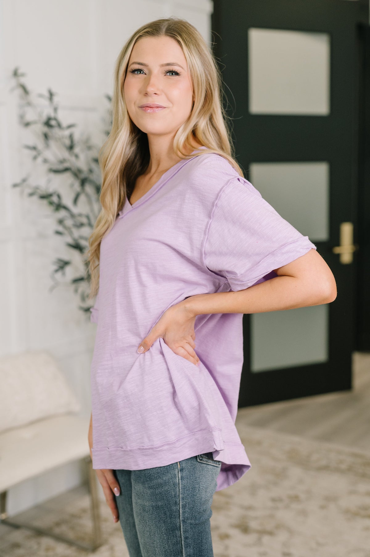 Dear Scarlett • 100% Cotton • Thanks To You • Relaxed Tee in Lilac