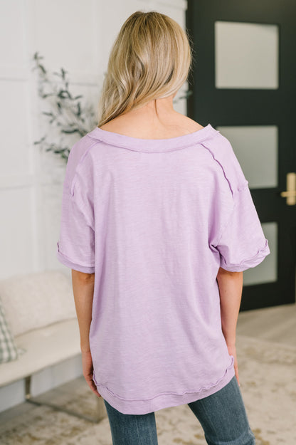 Dear Scarlett • 100% Cotton • Thanks To You • Relaxed Tee in Lilac