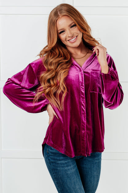 Jodifl • The Best Policy • Velvet Balloon Sleeve Top