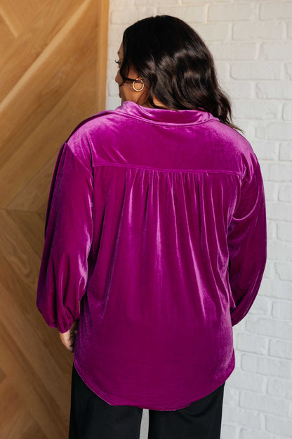 Jodifl • The Best Policy • Velvet Balloon Sleeve Top