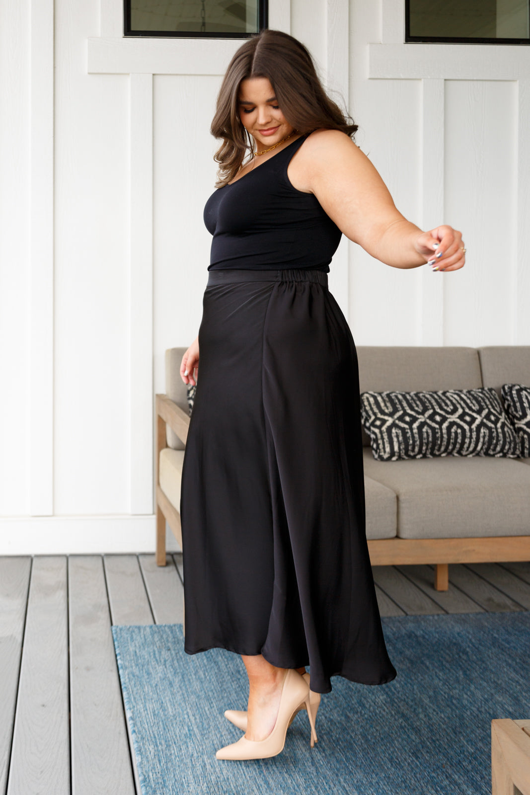 Jodifl • Timeless Tale Maxi Skirt in Black