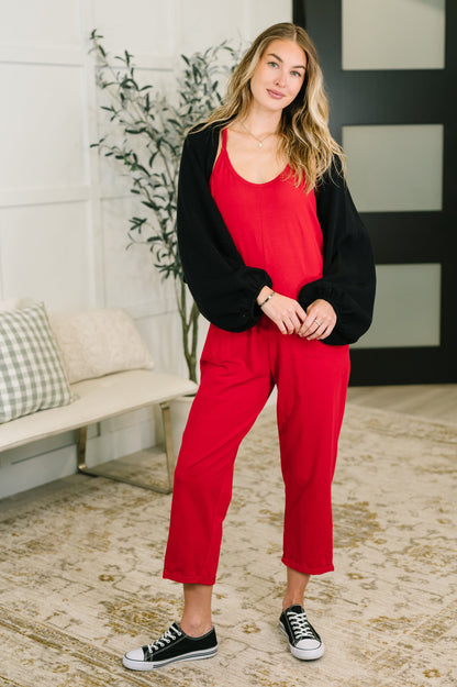 Zenana • Totally Me Spaghetti Strap Jumpsuit Ruby