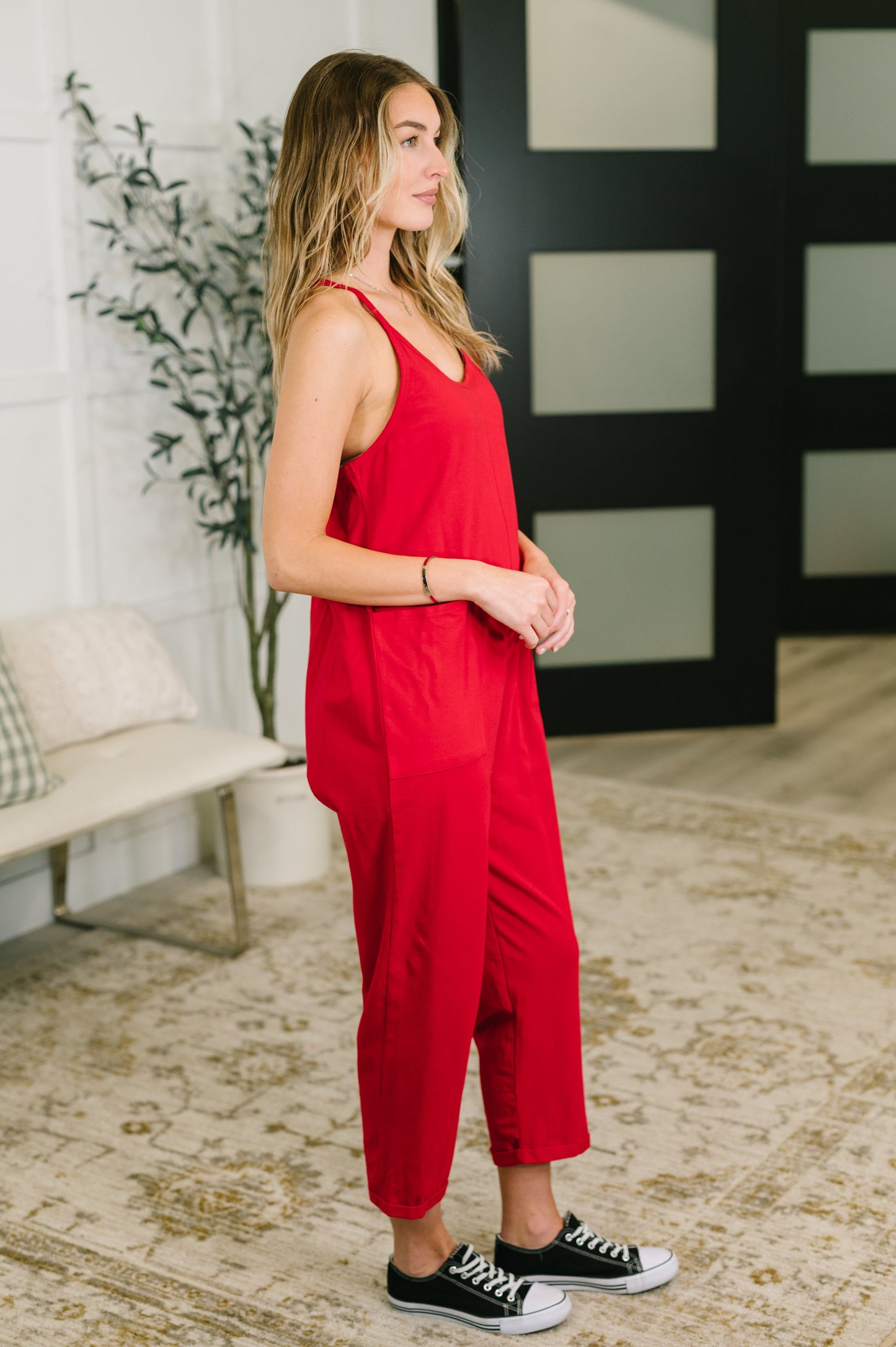 Zenana • Totally Me Spaghetti Strap Jumpsuit Ruby