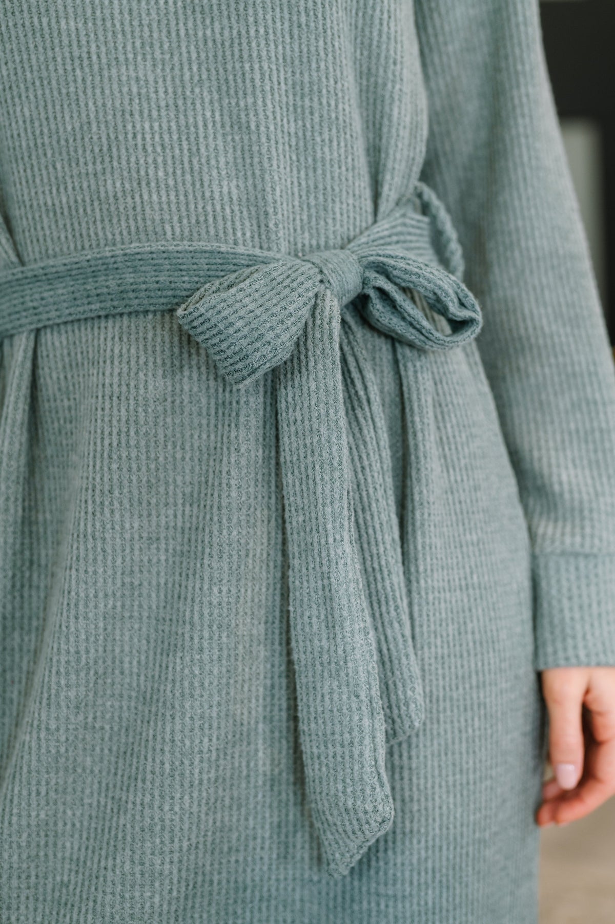 Dear Scarlett • Travel Plush Knit Dress in Soft Teal