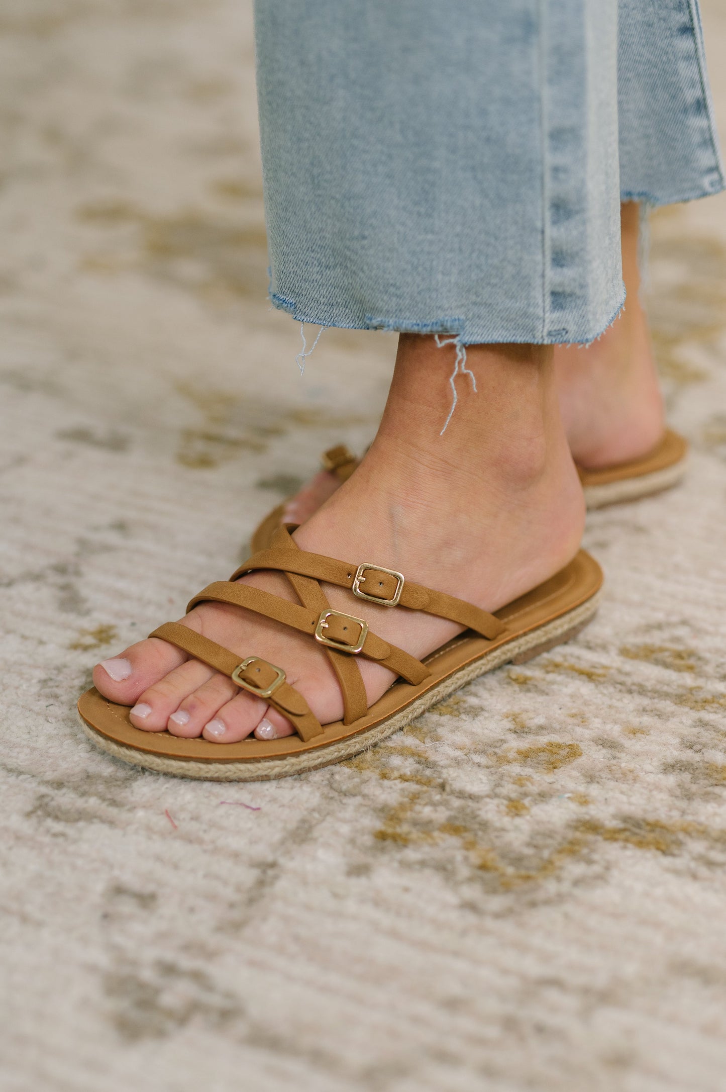 Soda • Trusty Strappy Sandals in Light Tan