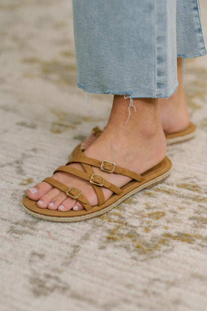 Soda • Trusty Strappy Sandals in Light Tan