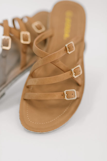 Soda • Trusty Strappy Sandals in Light Tan