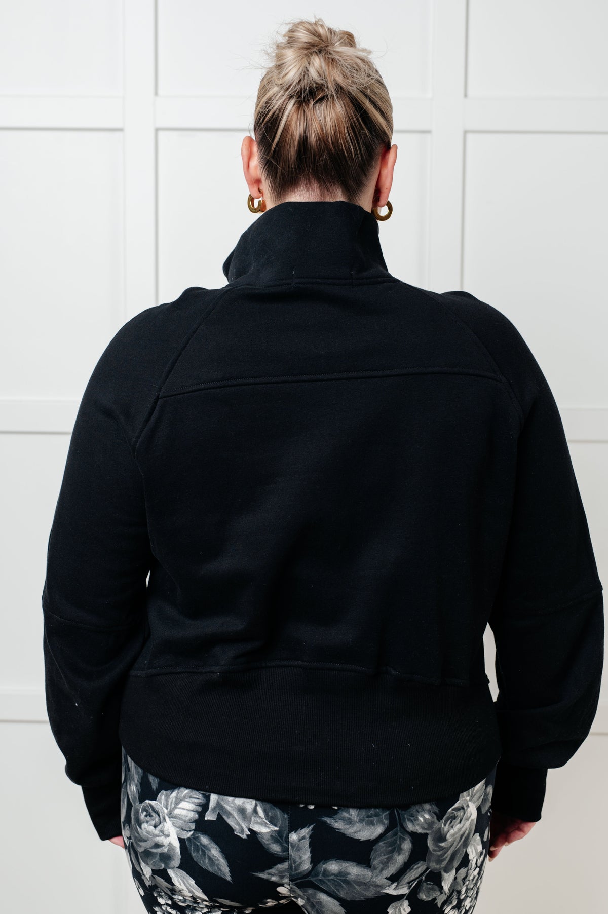 Under Her Spell • Half Zip Pullover in Black