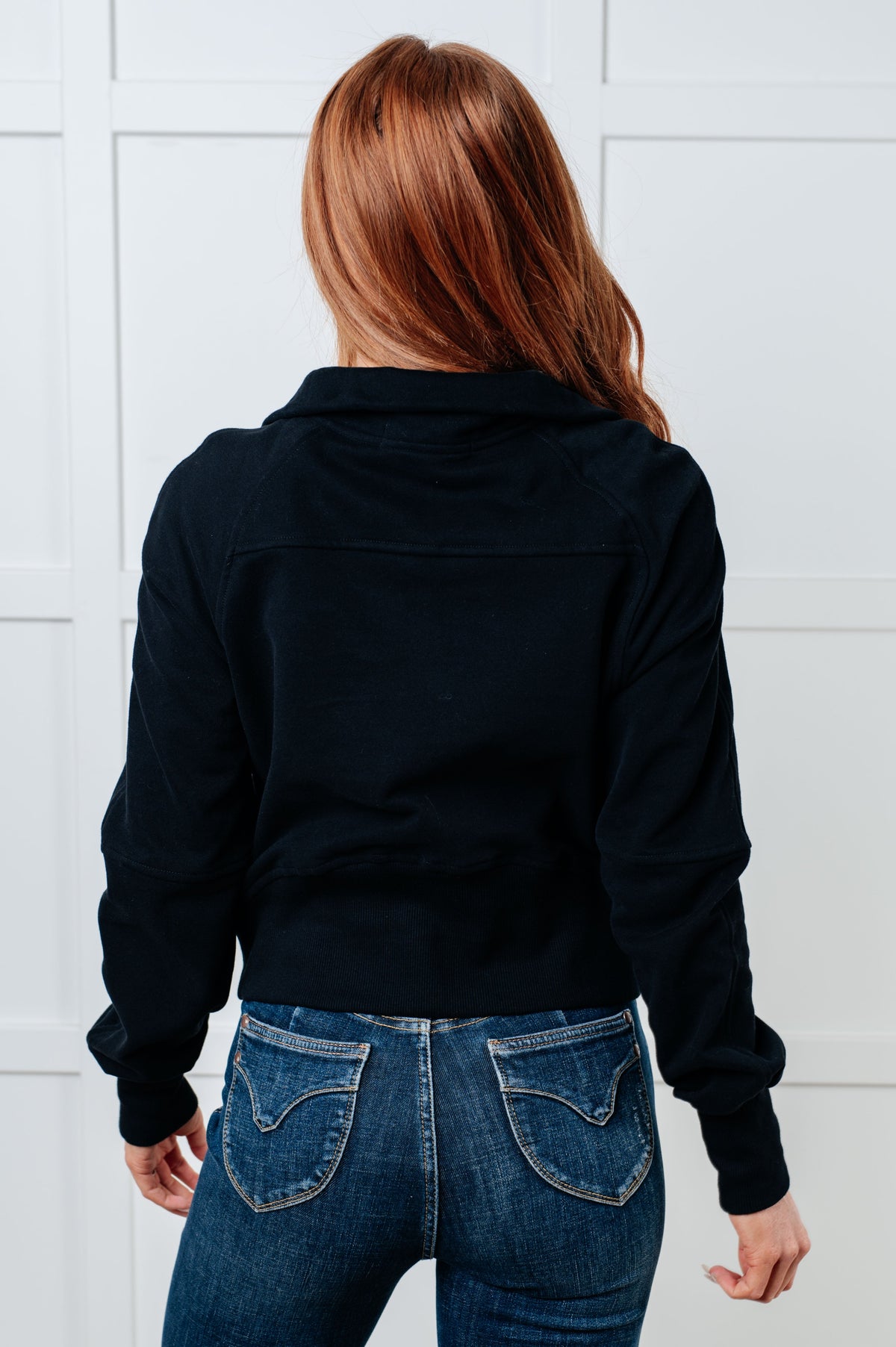 Under Her Spell • Half Zip Pullover in Black