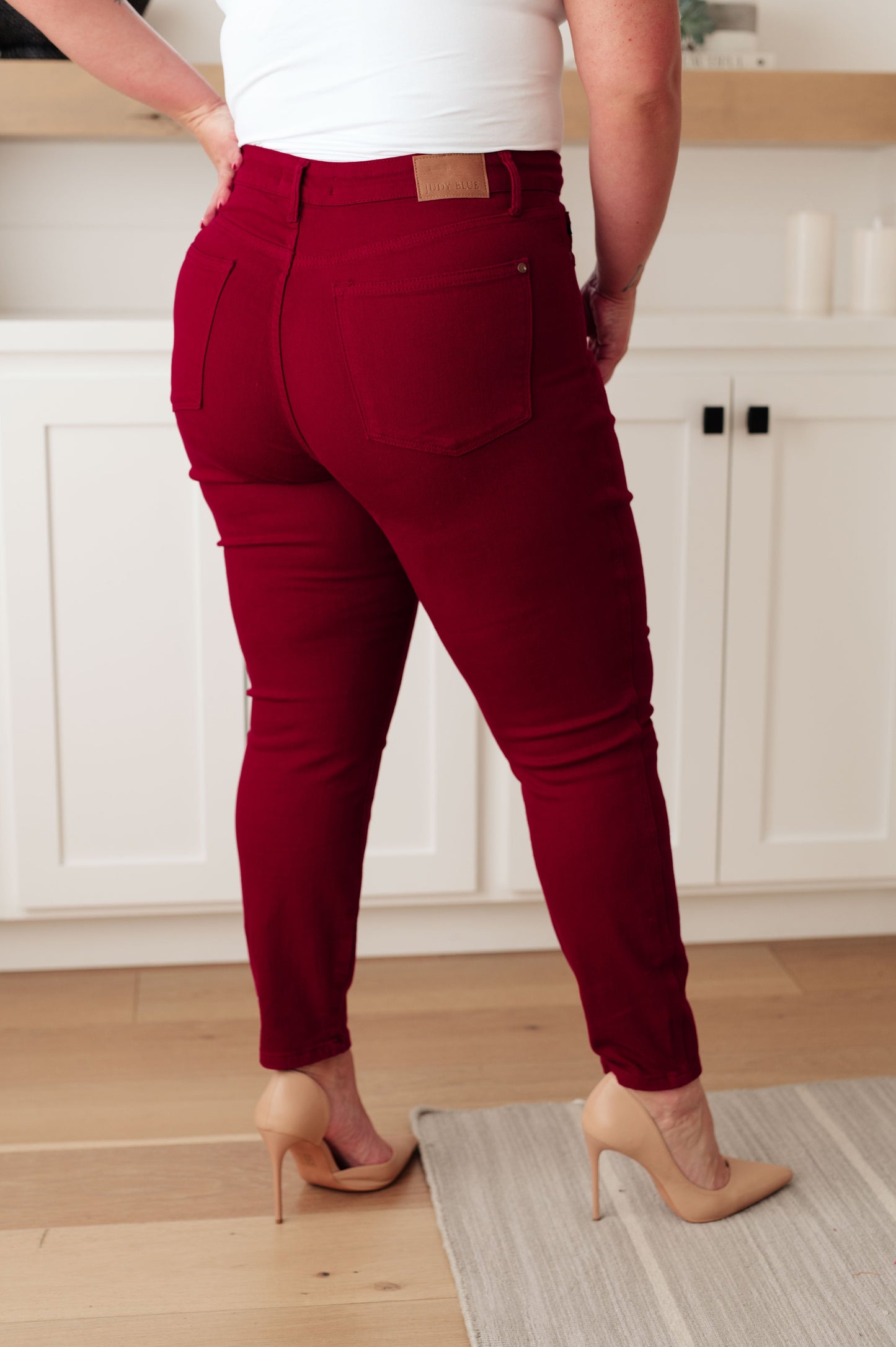 Judy Blue • Wanda High Rise Control Top Skinny Jeans Scarlet