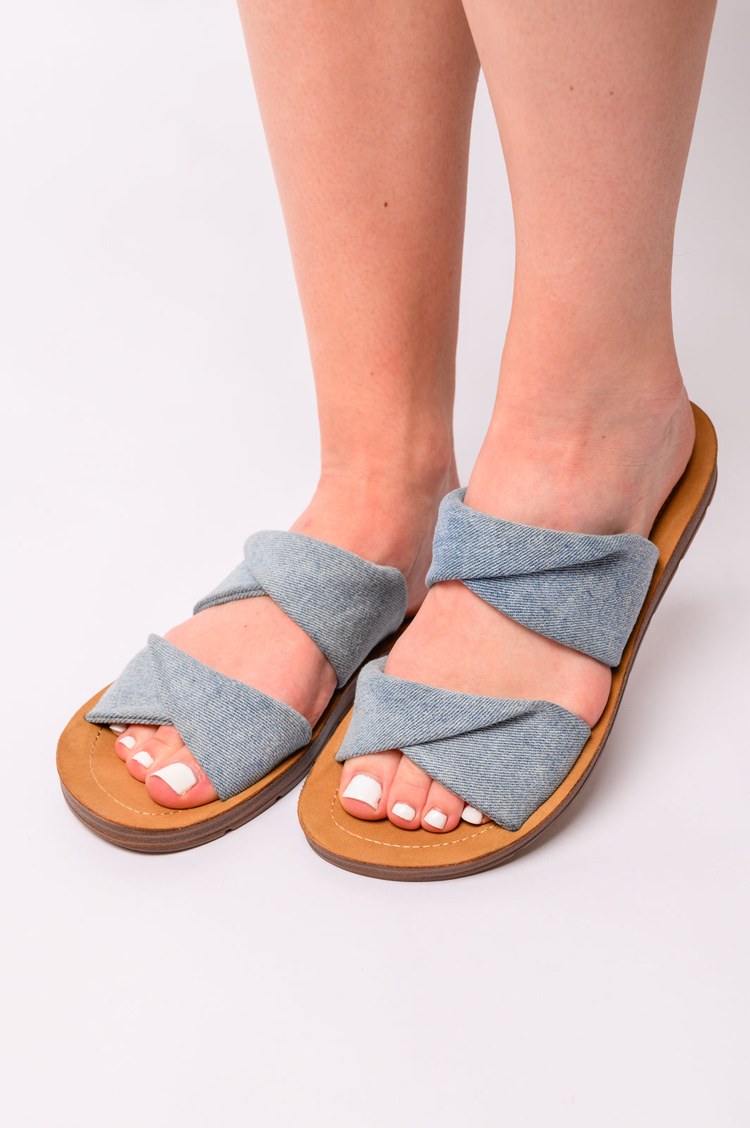Corkys • With a Twist Sandal in Denim