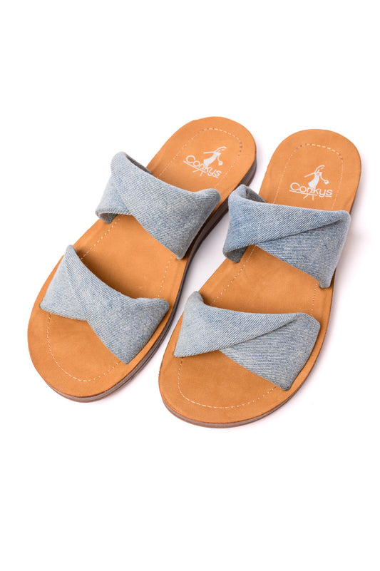 Corkys • With a Twist Sandal in Denim