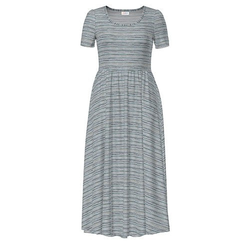 LuLaRoe Riley • Empire Waist Midi Dress • Gray Faux Heather