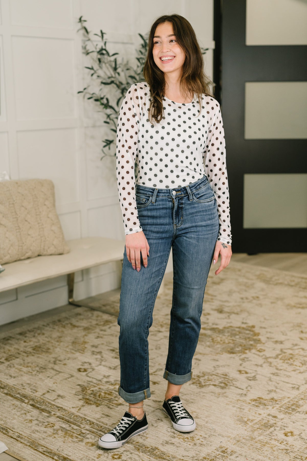 Judy Blue • Zoey • Mid Rise Billie Boyfriend Jean in Everyday Indigo