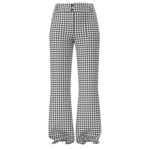 LuLaRoe Emery Wide Leg Pants • Black and White Houndstooth • Rayon Ponte