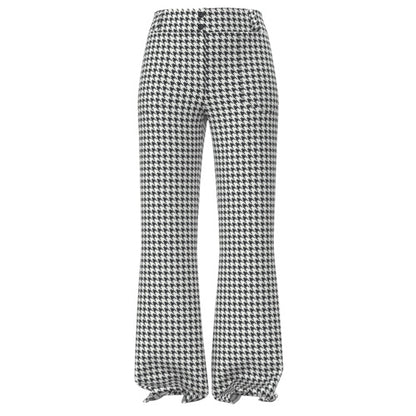 LuLaRoe Emery Wide Leg Pants • Black and White Houndstooth • Rayon Ponte