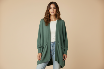LuLaRoe Kennedy • Mixed Media • Batwing Sleeve Cardigan  • Green
