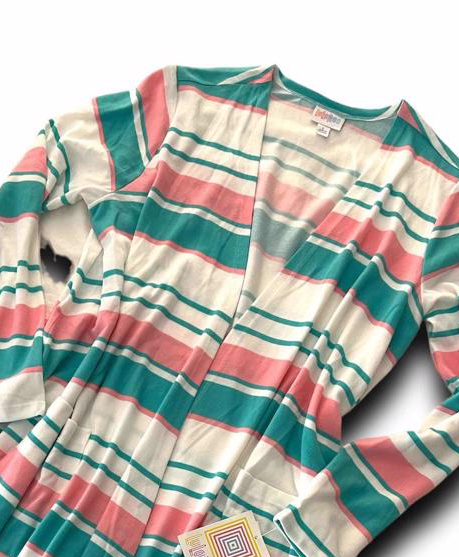 LuLaRoe Caroline A-Line Cardigan with Pockets • Mint Pink