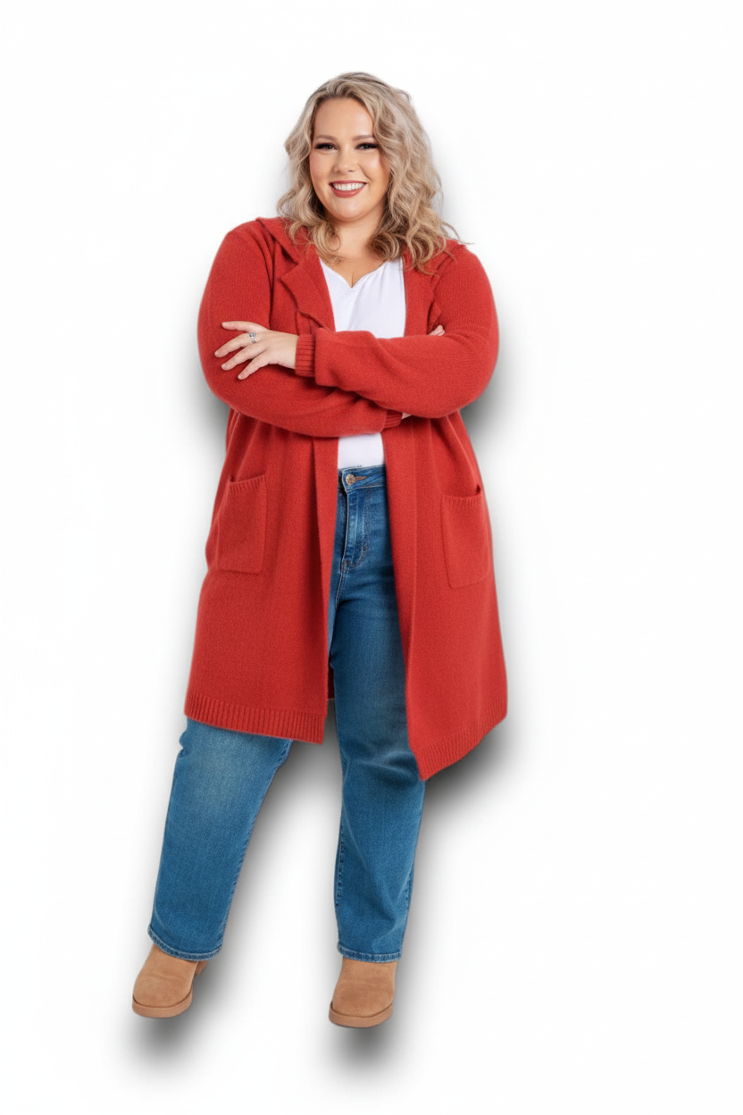 Laura Lapel Collar Open Front Cardigan