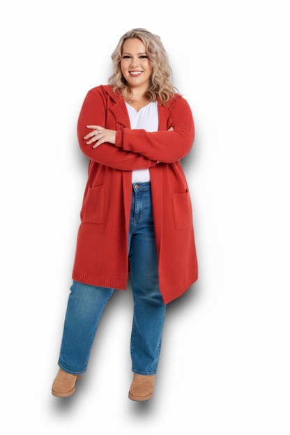 Laura Lapel Collar Open Front Cardigan