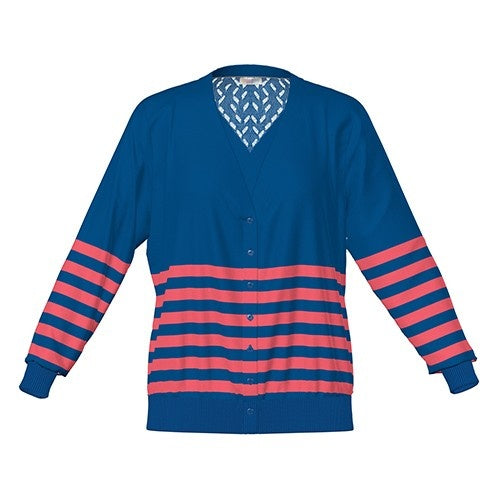 LuLaRoe Cheryl • Lightweight Cardigan • Blue Coral Stripe