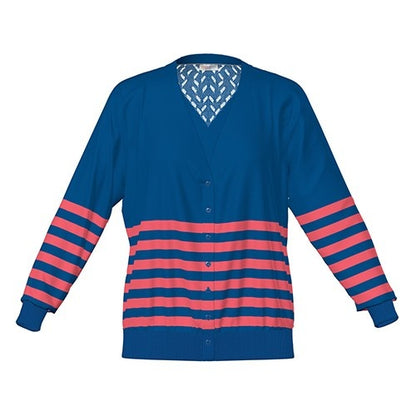 LuLaRoe Cheryl • Lightweight Cardigan • Blue Coral Stripe