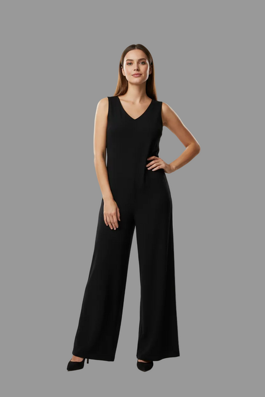 LuLaRoe Natalie • Double V-Neck Wide Leg Jumpsuit with Side Seam Pockets
