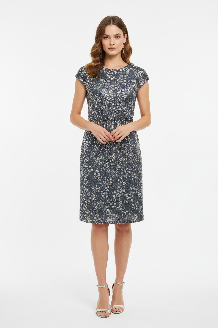 Isla • Cross Back Dress  • Navy White Mini Floral