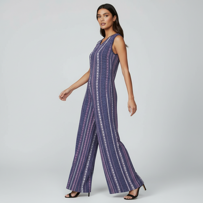 LuLaRoe Natalie • Double V-Neck Wide Leg Jumpsuit with Side Seam Pockets