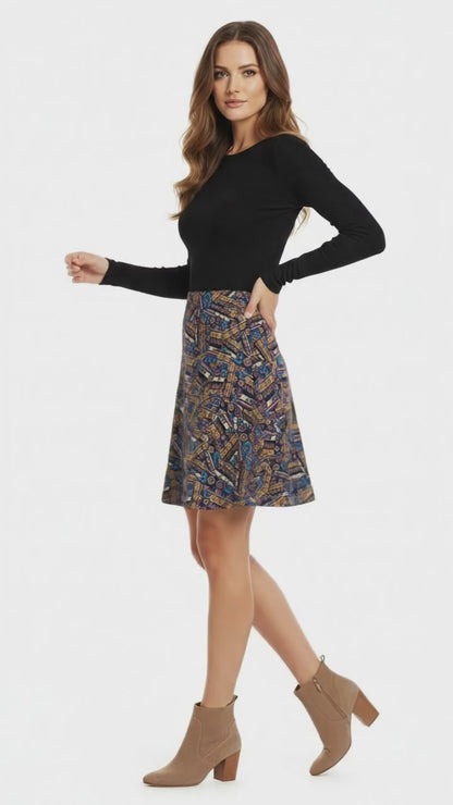 LuLaRoe Azure • A-Line Skirt • Mosaic